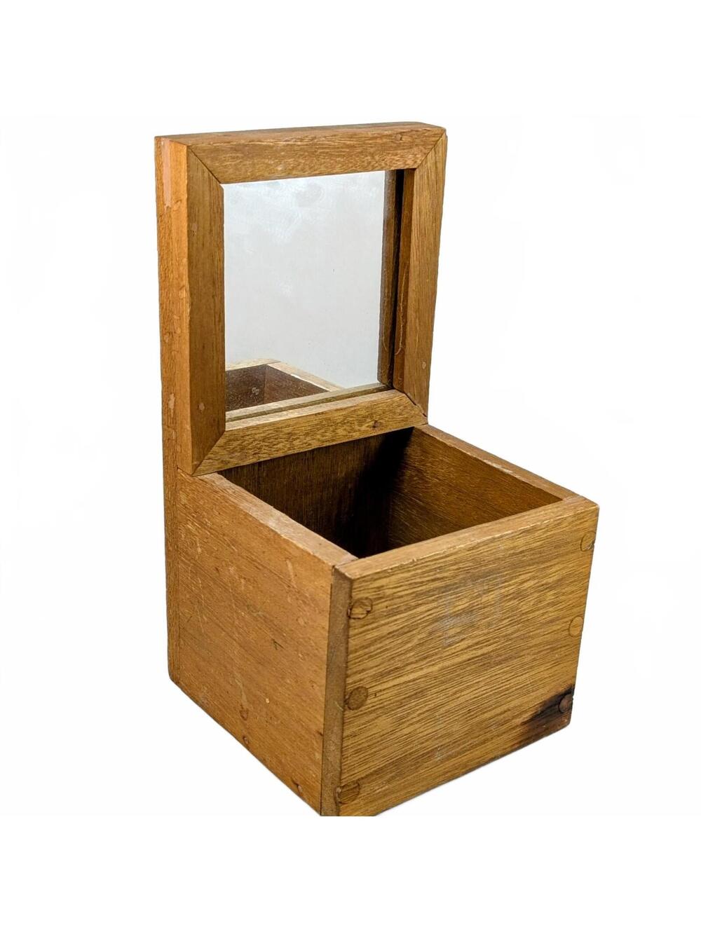 Mirrored Wood Hanging Planter Box